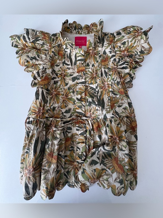 Victoria Dunn Tops - Marie by Victoria Dunn Floral Ruffle Sleeve Top XS Cottagecore